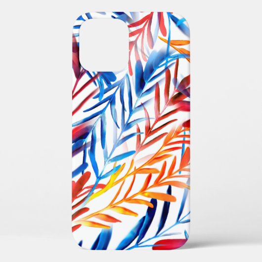 Coques Case-Mate iPhone Feuille aquarelle motif transparent (Verso)