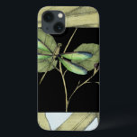 Case-Mate iPhone Case Feuille avec l'encart de libellule par Jennifer<br><div class="desc">Ce dessin de feuille de Jennifer Goldberger comporte un encart d'une libellule sur un arrière - plan noir. La sensation de nuit de l'encart diffère bien de la sensation de jour de la copie du feuille. Obtenez le vôtre aujourd'hui !</div>