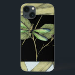 Case-Mate iPhone Case Feuille avec l'encart de libellule par Jennifer<br><div class="desc">Ce dessin de feuille de Jennifer Goldberger comporte un encart d'une libellule sur un arrière - plan noir. La sensation de nuit de l'encart diffère bien de la sensation de jour de la copie du feuille. Obtenez le vôtre aujourd'hui !</div>