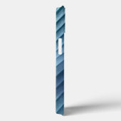 Coques Case-Mate iPhone Feuille Bleue Diagonale (Verso / Droite)