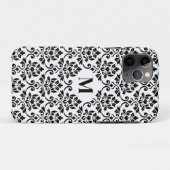 Coques Case-Mate iPhone Feuille Damask Black Pattern (Custom) (Dos (Horizontal))