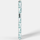 Coques Case-Mate iPhone Feuille Damask Motif Turquoise (Verso / Droite)