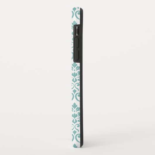 Coques Case-Mate iPhone Feuille Damask Motif Turquoise (Dos/Gauche)
