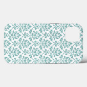 Coques Case-Mate iPhone Feuille Damask Motif Turquoise (Verso (horizontal))