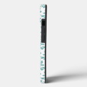 Coques Case-Mate iPhone Feuille Damask Motif Turquoise (Verso / Gauche)
