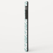 Coques Case-Mate iPhone Feuille Damask Motif Turquoise (Dos/Gauche)