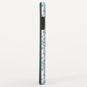 Coques Case-Mate iPhone Feuille Damask Motif Turquoise (Dos/Droite)