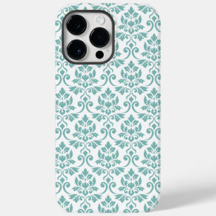 Coque Pour Pour iPhone 14 Pro Max Feuille Damask Motif Turquoise