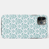Coques Case-Mate iPhone Feuille Damask Motif Turquoise (Dos (Horizontal))