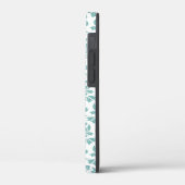 Coques Case-Mate iPhone Feuille Damask Motif Turquoise (Verso / Gauche)