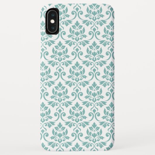 Coques Case-Mate iPhone Feuille Damask Motif Turquoise (Dos)