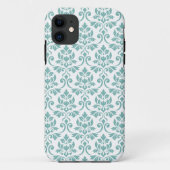 Coques Case-Mate iPhone Feuille Damask Motif Turquoise (Dos)