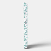 Coques Case-Mate iPhone Feuille Damask Motif Turquoise (Verso / Gauche)