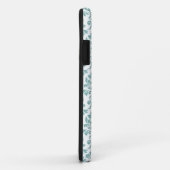 Coques Case-Mate iPhone Feuille Damask Motif Turquoise (Dos/Droite)