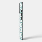 Coques Case-Mate iPhone Feuille Damask Motif Turquoise (Verso / Gauche)