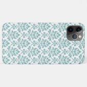Coques Case-Mate iPhone Feuille Damask Motif Turquoise (Dos (Horizontal))