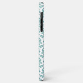 Coques Case-Mate iPhone Feuille Damask Motif Turquoise (Dos/Gauche)
