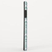 Coques Case-Mate iPhone Feuille Damask Motif Turquoise (Dos/Droite)