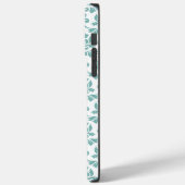 Coques Case-Mate iPhone Feuille Damask Motif Turquoise (personnalisé) (Verso / Gauche)