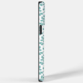 Coques Case-Mate iPhone Feuille Damask Motif Turquoise (personnalisé) (Verso / Droite)