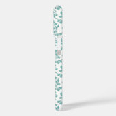 Coques Case-Mate iPhone Feuille Damask Motif Turquoise (personnalisé) (Verso / Gauche)