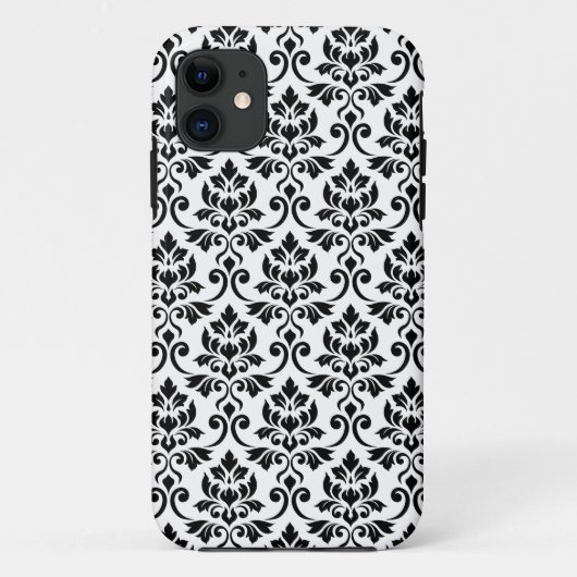 Coques Case-Mate iPhone Feuille Damask Patte Noir (Dos)