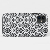 Coques Case-Mate iPhone Feuille Damask Patte Noir (Dos (Horizontal))
