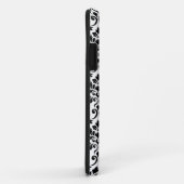 Coques Case-Mate iPhone Feuille Damask Patte Noir (Dos/Droite)