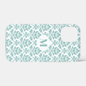 Coques Case-Mate iPhone Feuille Damask Teal Pattern (Custom) (Verso (horizontal))