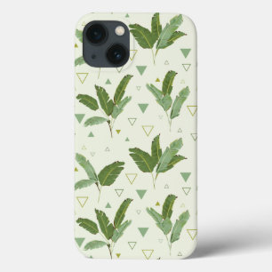 iPhone 13 Coque Feuille de banane avec des triangles