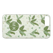Coques Case-Mate iPhone Feuille de banane avec le monogramme des triangles (Dos (Horizontal))