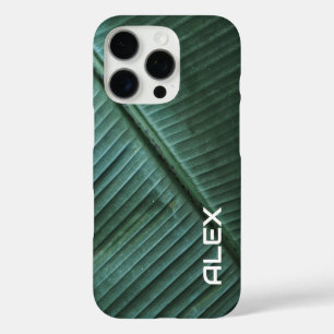 Coques iPhone 16 Pro Feuille de banane verte détaillée - Botanique trop