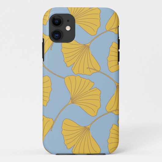 Coques Case-Mate iPhone Feuille de biloba de Ginko de Ginkgo d'automne de (Dos)