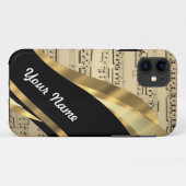 Coques Case-Mate iPhone Feuille de musique élégante (Dos (Horizontal))
