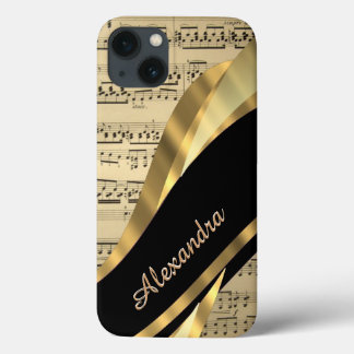 Coques Pour iPhone Feuille de musique élégante personnalisée