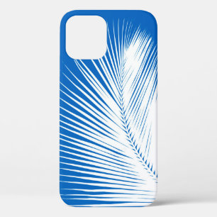 Case-Mate iPhone Case Feuille de palme - blanc sur bleu cobalt