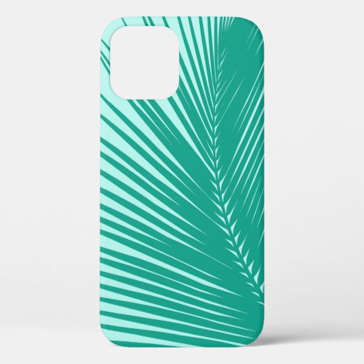 Coques Case-Mate iPhone Feuille de palmier - Turquoise et aqua (Verso)