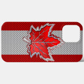 Coques Case-Mate iPhone Feuille d'érable de chrome canadienne sur les styl (Verso (horizontal))