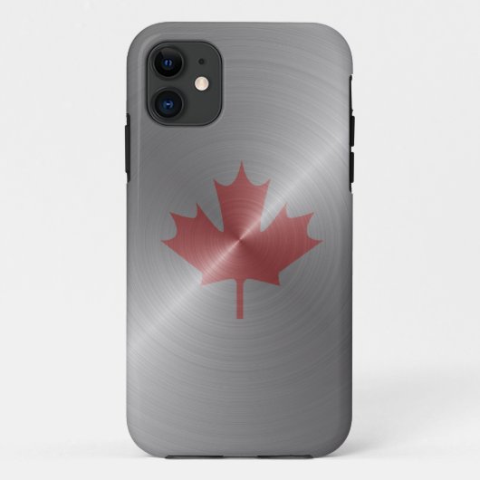 Coques Case-Mate iPhone Feuille d'érable de platine du Canada (Dos)