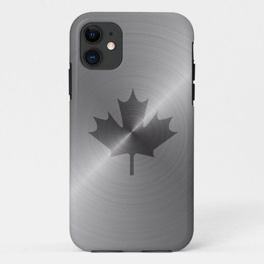 Coques Case-Mate iPhone Feuille d'érable de platine du Canada (Dos)