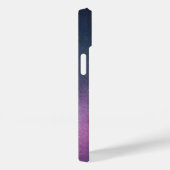 Coques Case-Mate iPhone Feuille d'érable en argent sur un monogramme rose  (Verso / Droite)