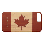 Coques Case-Mate iPhone Feuille d'érable gravée par sembler en bambou de (Dos (Horizontal))