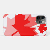 Coques Case-Mate iPhone Feuille d'érable rouge canadien de style stratifié (Dos (Horizontal))