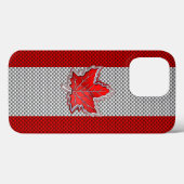 Coques Case-Mate iPhone Feuille d'érable rouge canadienne sur papier à fib (Verso (horizontal))