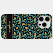 Coques Case-Mate iPhone Feuille d'Or sur Monogramme Imprimé Léopard Sarcel (Verso (horizontal))