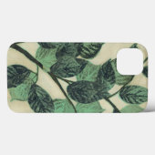 Coques Case-Mate iPhone Feuille et branches sur l'arrière - plan crème (Verso (horizontal))