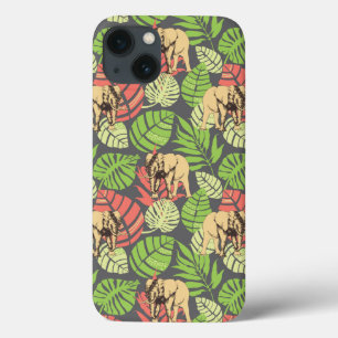 Case-Mate iPhone Case Feuille et éléphants exotiques de jungle