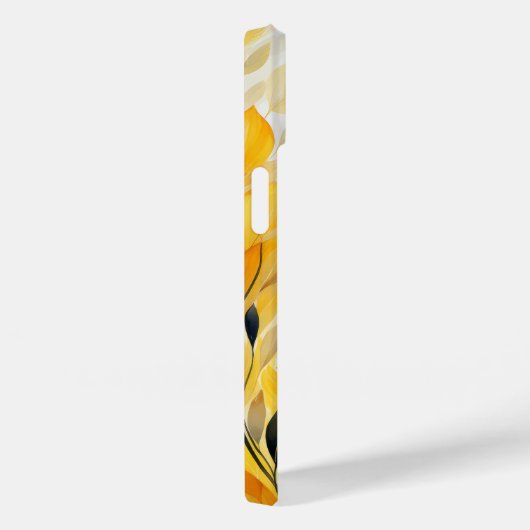 Coques Case-Mate iPhone Feuille jaune (Verso / Droite)