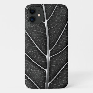 Case-Mate iPhone Case Feuille lumineuse noir et blanc en gros plan