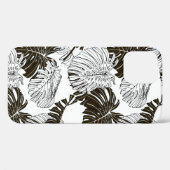 Coques Case-Mate iPhone Feuille Monstera motif continu (Verso (horizontal))
